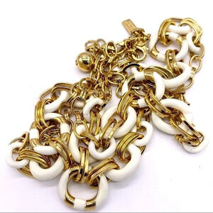 Kate Spade Mod Moment Gold & White Link Necklace